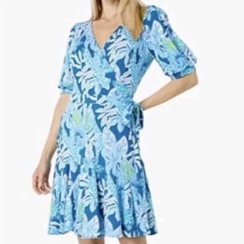 Lilly Pulitzer Kessler Wrap Dress, Size Large - Picture 6 of 7